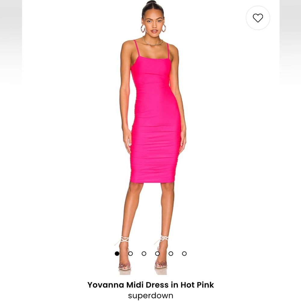 Yovanna Midi Dress | superdown | Size Small - Hot Pink!